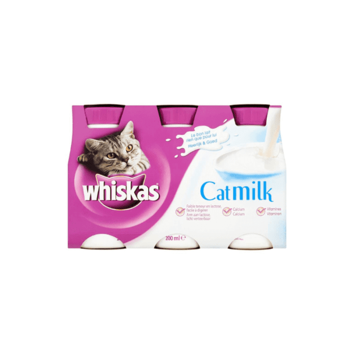 WHISKAS CATMILK FLESJE 3P 3X200 ML